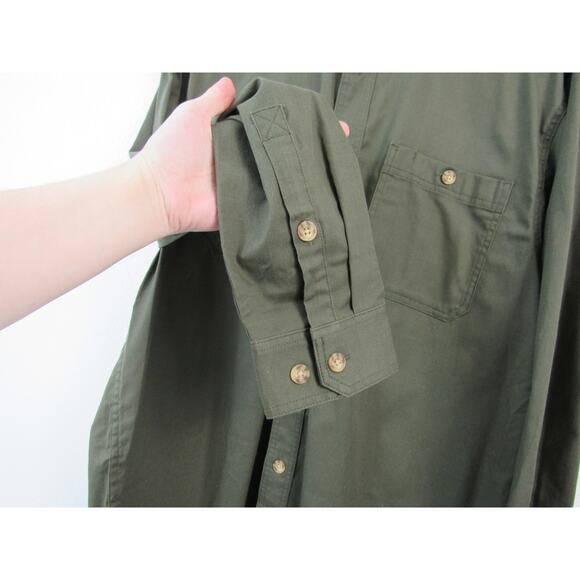 NWT Duluth Trading Co Large Tall Men's Everyday Long Sleeve Work Shirt Green - Picture 2 of 6